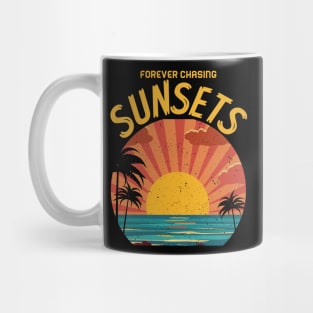 Forever Chasing Sunsets Tee, Sun Seeker T-shirt, Comfort Colors T-shirt, Beach Tee, Sunset T-shirt, Tee, Size up for Oversized, Sun Tee Mug